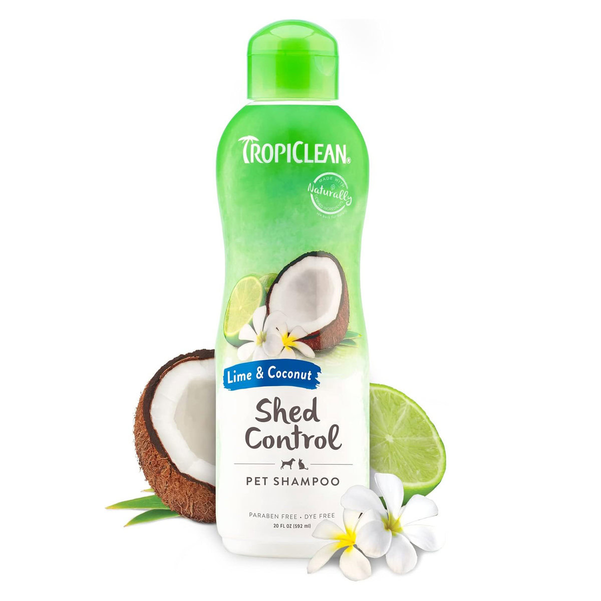 TropiClean Lime & Coconut Deshedding Dog Shampoo for Shedding Control