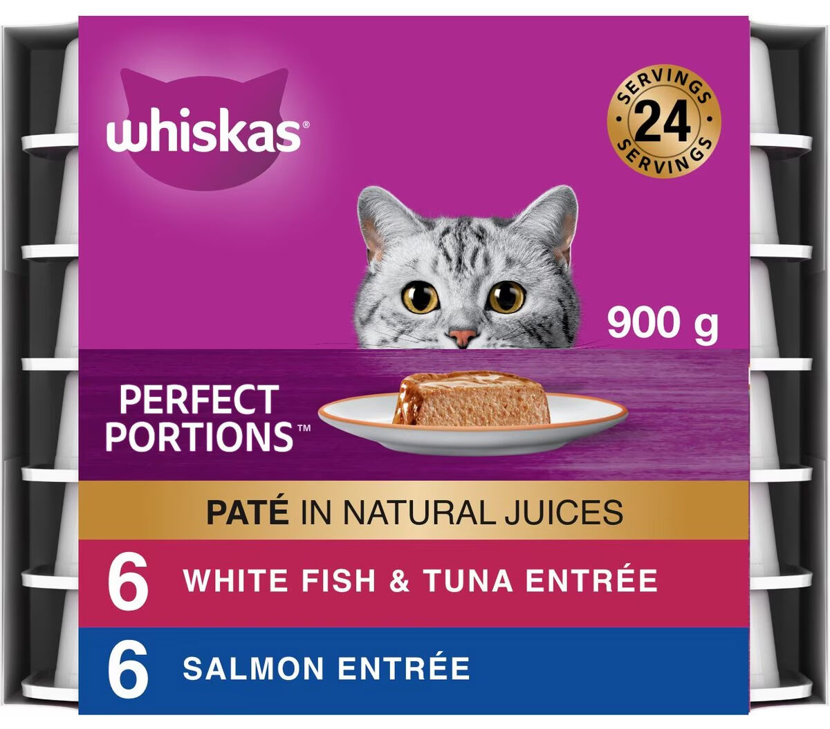 WHISKAS Perfect Portions Wet Cat Food Paté