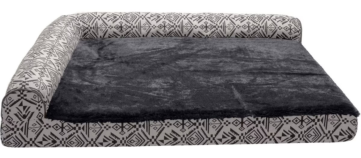 FurHaven Southwest Kilim Cooling Gel Deluxe Chaise Dog & Cat Bed 