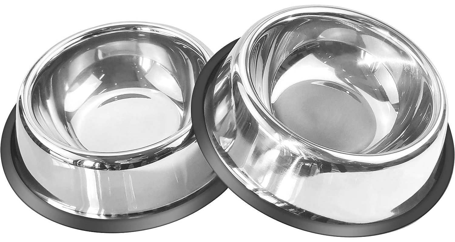 Mlife Stainless Steel Dog Bowl with Rubber Base