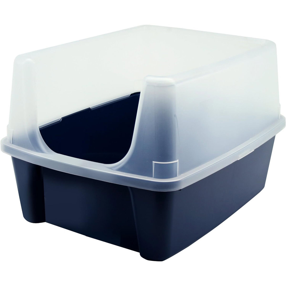 IRIS USA Open Top Cat Litter Tray with Scatter Shield