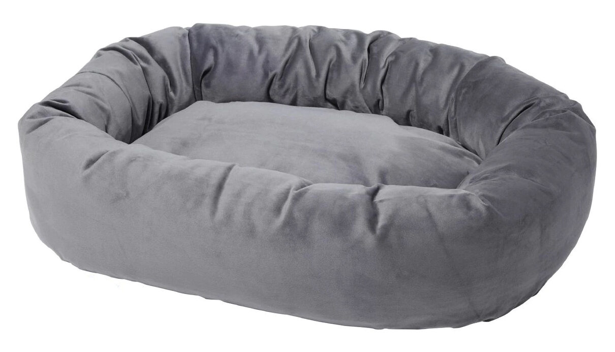 Frisco Velvet Round Bolster Dog Bed