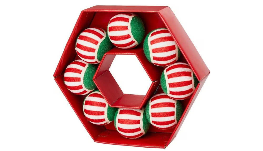 Frisco Holiday Wreath Squeaky Tennis Ball