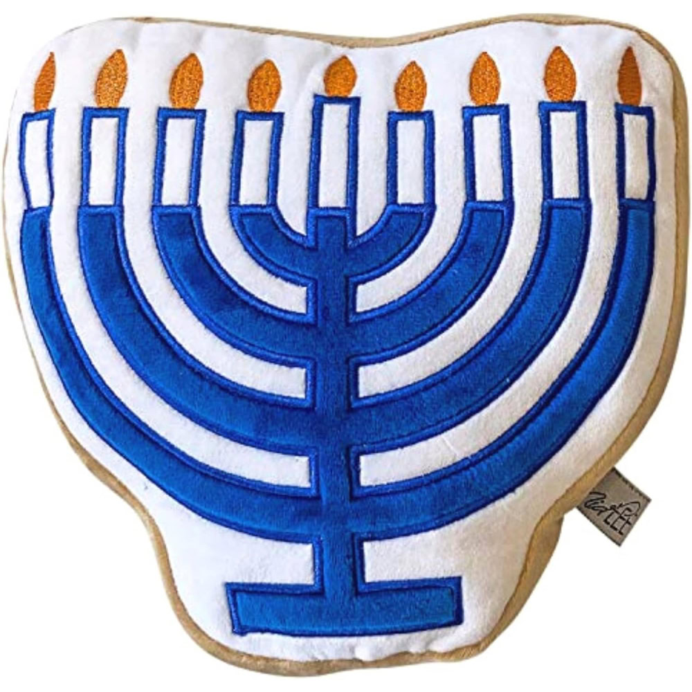 Midlee Hanukkah Menorah Sugar Cookie Dog Toy