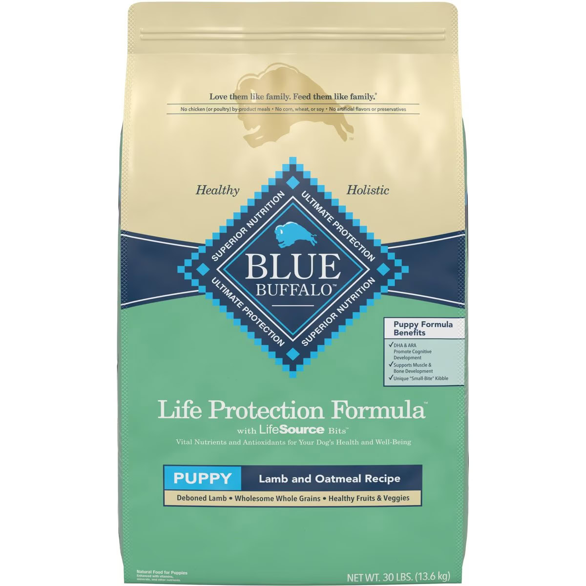 Blue Buffalo Life Protection Formula Puppy Lamb & Oatmeal Recipe Dry Dog Food 