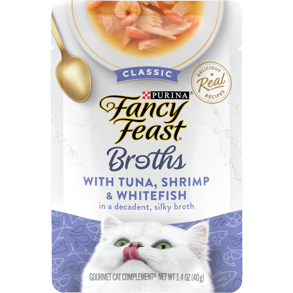 Fancy Feast Classic Broths Wet Cat Food Pouches