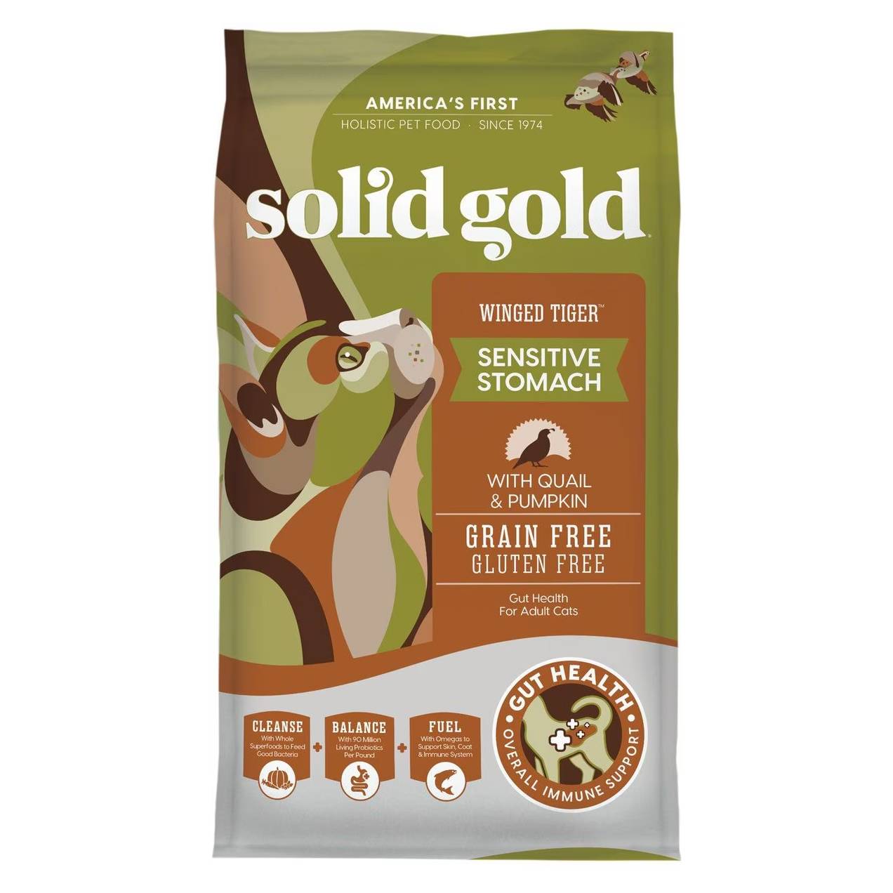 Solid Quail & Pumpkin Sensitive Stomach Dry Cat Food