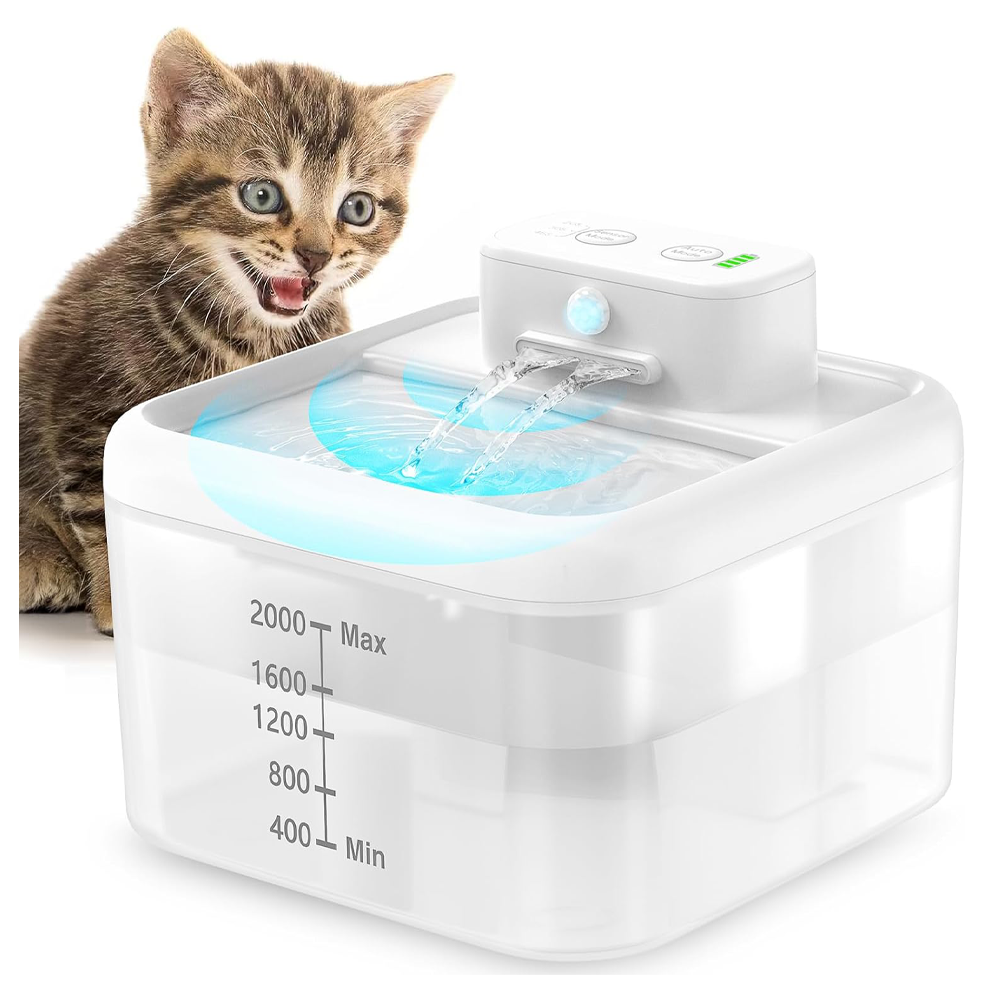 Feycig Battery Operated Cat Water Fountain