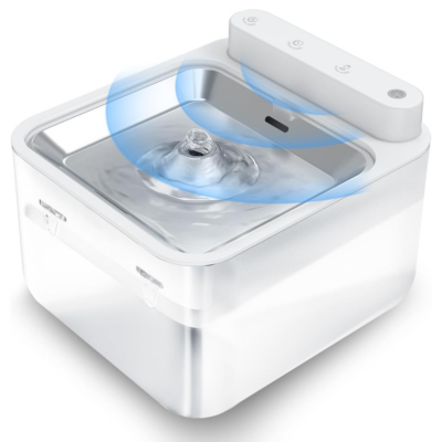 Fitnected Wireless Rechargeable Battery-Operated Cat Water Fountain