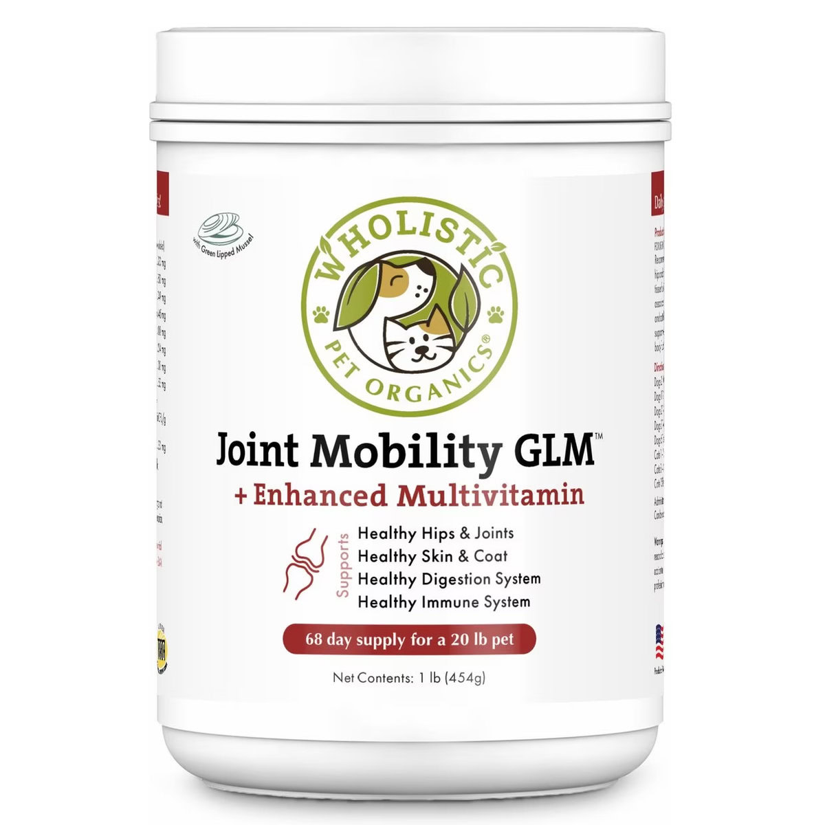 Wholistic Pet Organics Joint Mobility GLM