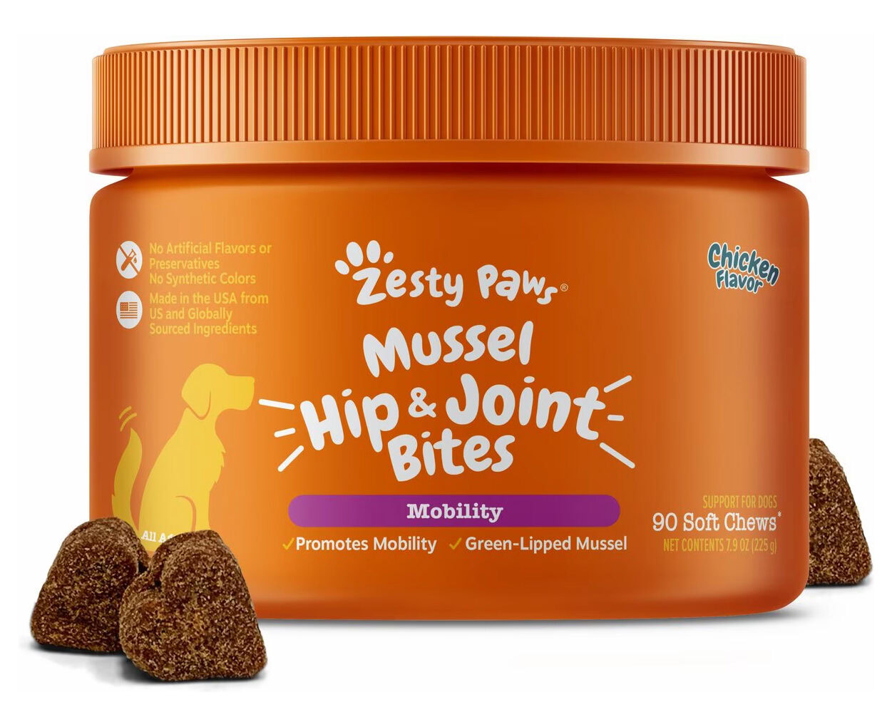 Zesty Paws Select Elements Mussel Mobility Bites