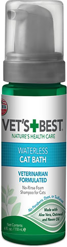 Vet's Best Waterless Cat Bath No Rinse Waterless Dry Shampoo for Cats 150ml