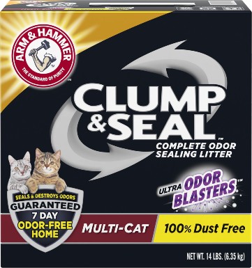Arm & Hammer Clump & Seal Multi-Cat Scented Clumping Clay Cat Litter