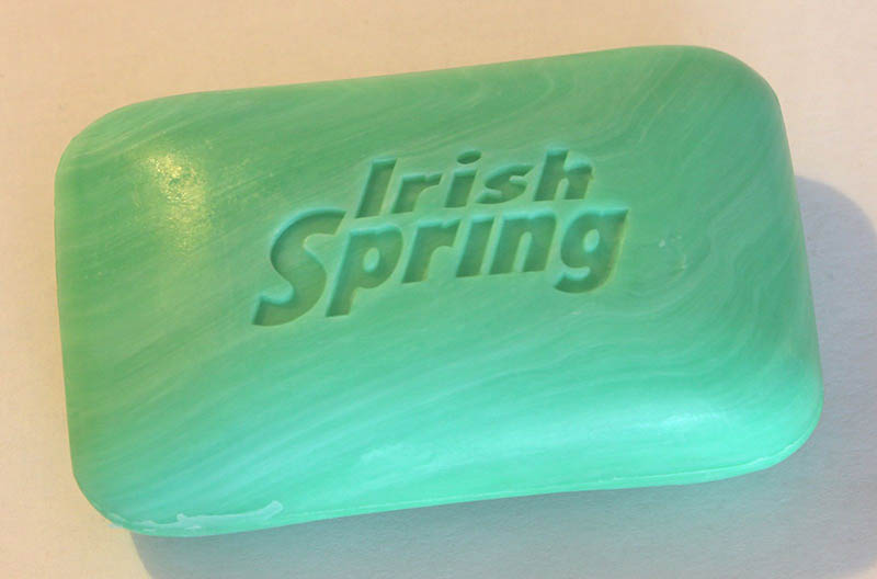 Bar of Irish Spring deodorant soap