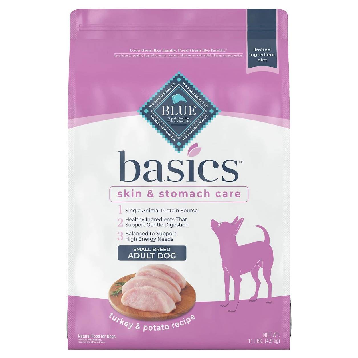 Blue Buffalo Basics LID Turkey & Potato Small Breed Adult Dry Dog Food