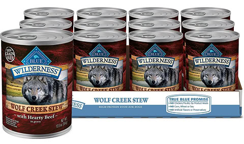 Blue Buffalo Wilderness Wolf Creek Stew Hearty Beef Stew Grain-Free Adult Canned