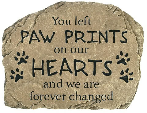 Carson Industries Paw Prints On Our Hearts Sand Stone