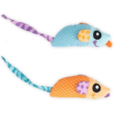 Catstages Mice Cat Chew Toy With Catnip