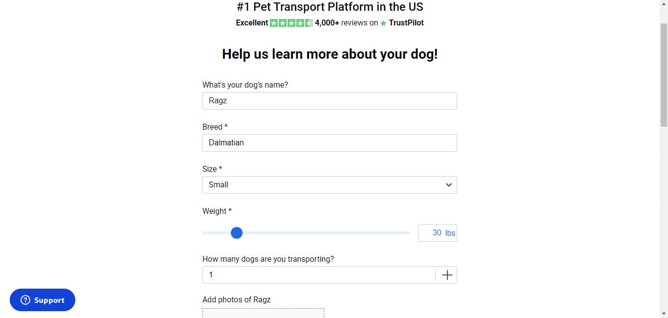 CitizenShipper Pet Shipping - dog registration