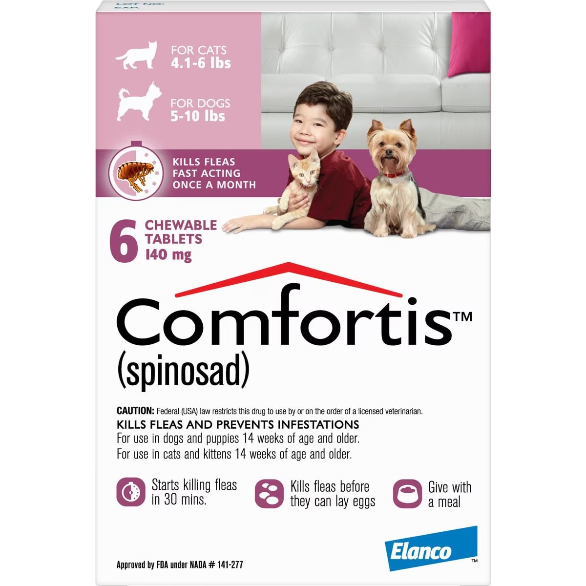 Comfortis Chewable Tablets for Dogs and Cats