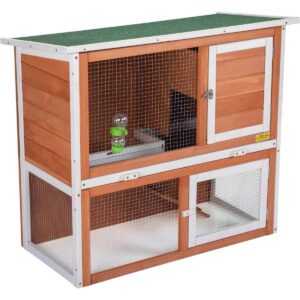 Coziwow by Jaxpety Wood Rabbit Hutch