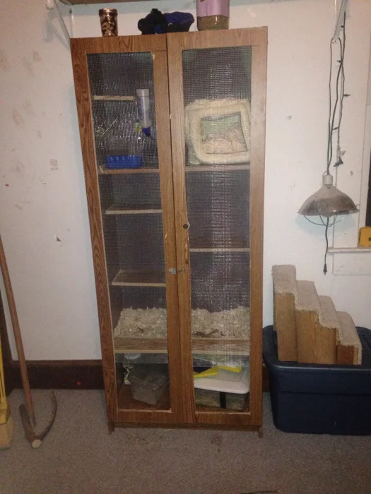 DIY Bathroom Dresser Chinchilla Cage