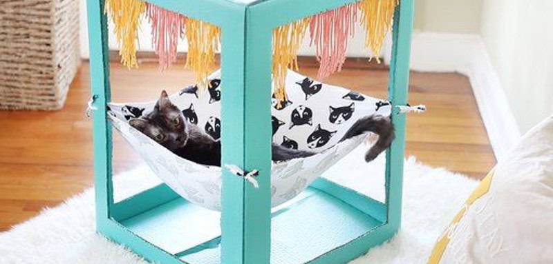 DIY Cardboard Box Cat Beds
