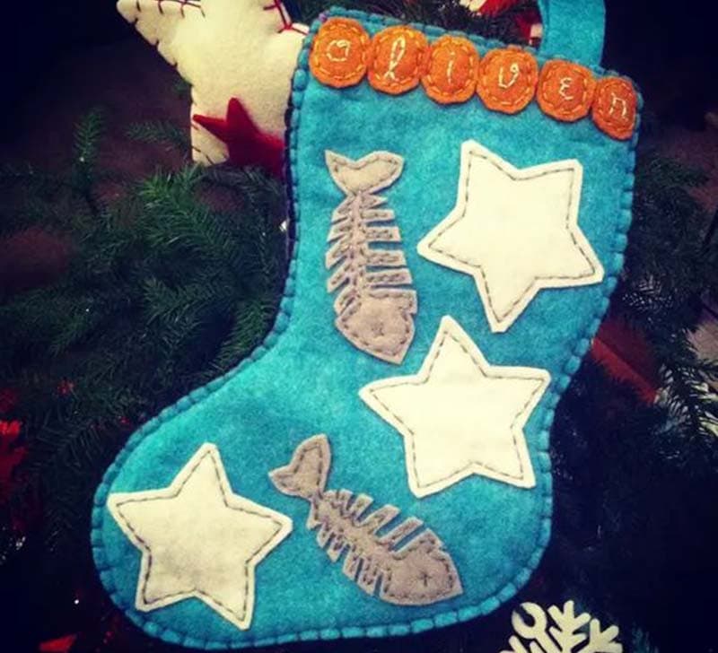 DIY Cat Christmas Stockings