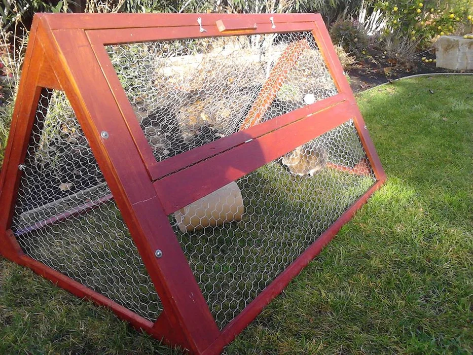 DIY Outdoor Rabbit Tractor