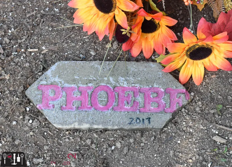 DIY Stone Pet Grave Marker