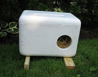 DIY Styrofoam Cat House