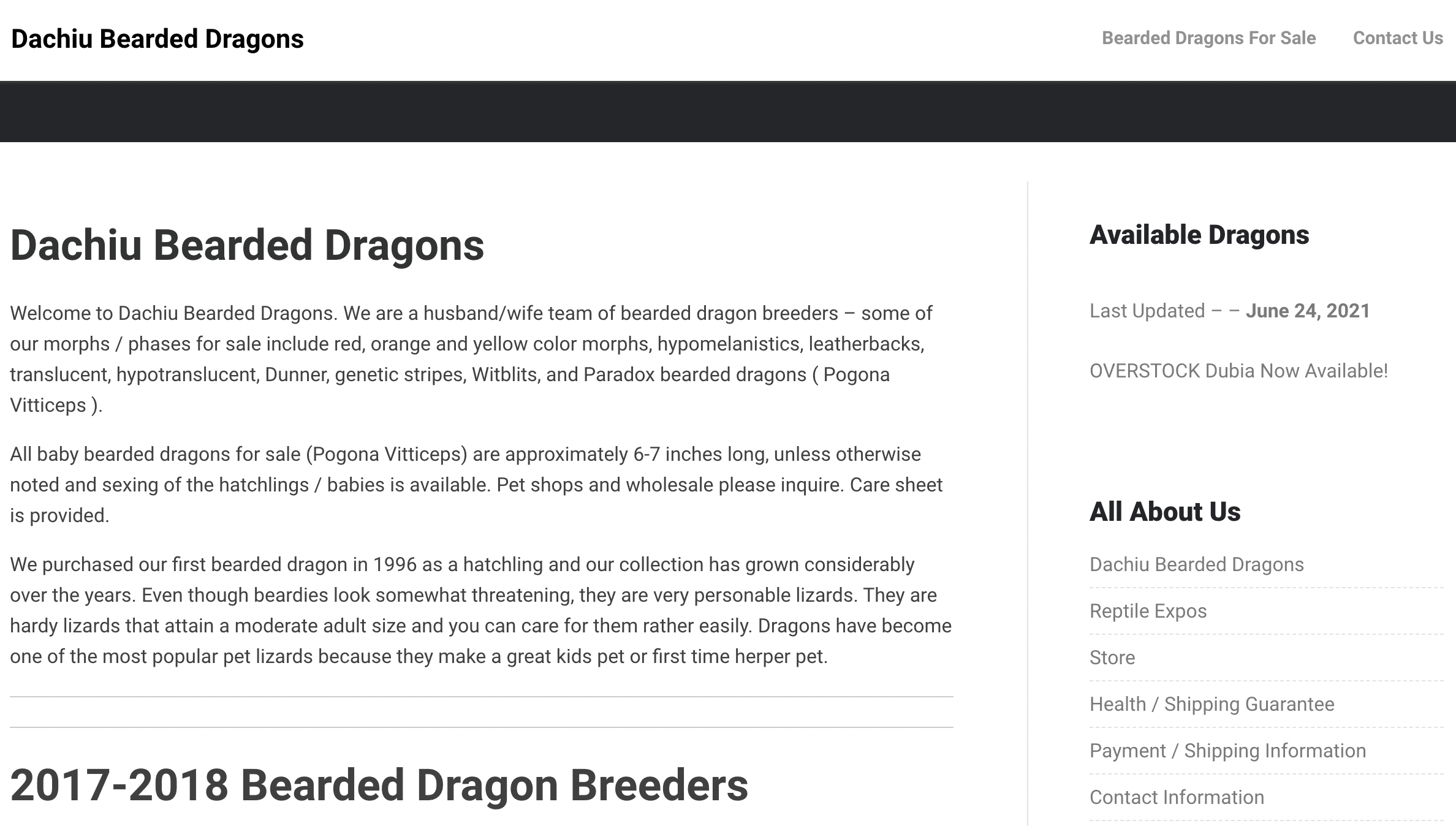 Dachiu Bearded Dragons