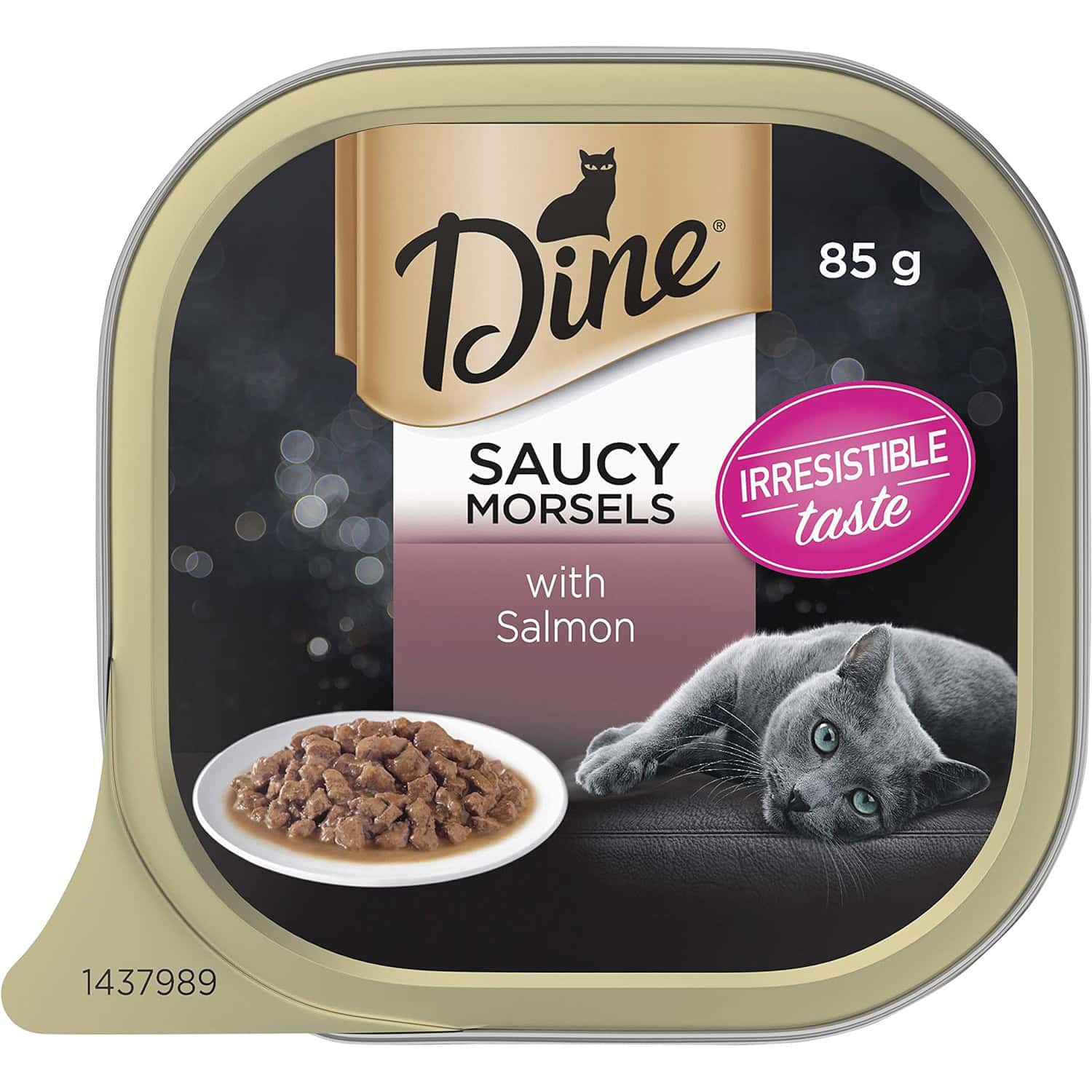 Dine Saucy Morsels With Salmon Wet Cat Food 85G Tray