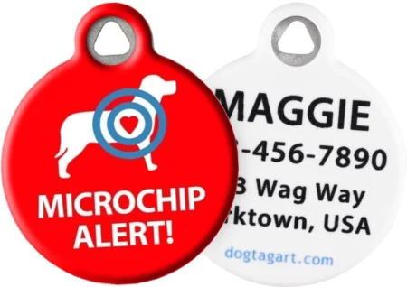 Dog Tag Art Microchip Alert Personalized Dog & Cat ID Tag
