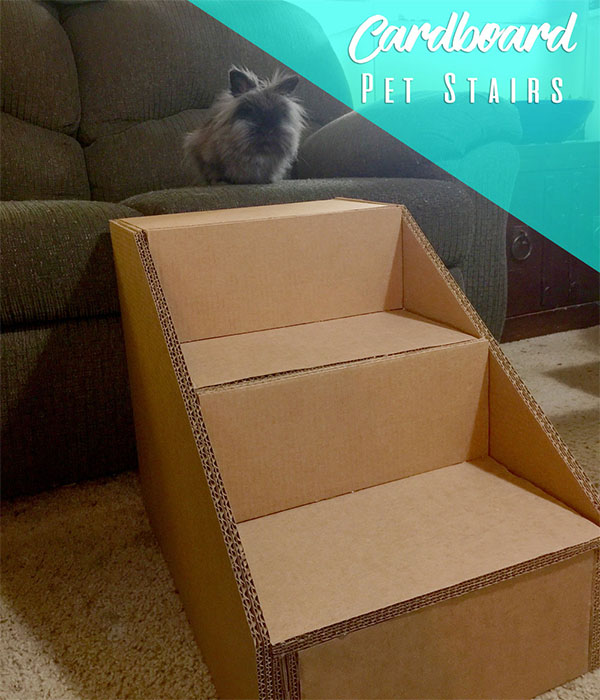 Easy Cardboard Pet Stairs