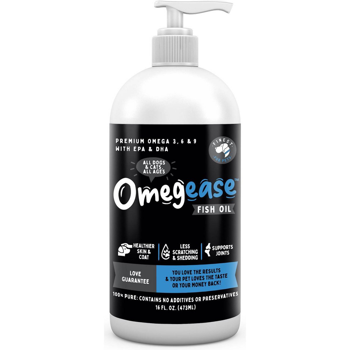 Finest for Pets Omegease Omega-Rich Fish Oil Dog & Cat Supplement (1)