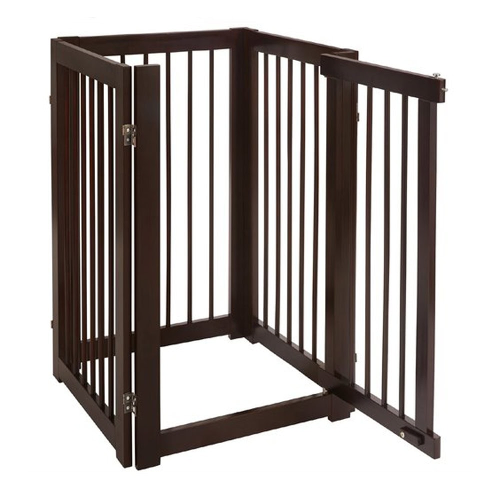 Frisco Deluxe Configurable 4-Panel Wood Dog Gate