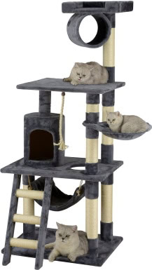 Go Pet Club 62-in Faux Fur Cat Tree & Condo
