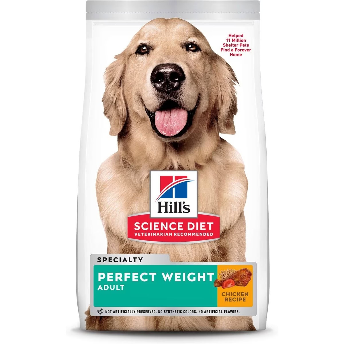Hill_s Science Diet Adult Perfect Weight Chicken Recipe Dry Dog Food New