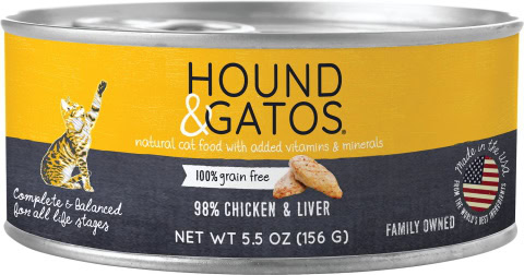 Hound & Gatos 98% Chicken & Liver Grain-Free Canned Cat Food_Chewy