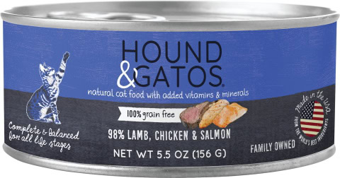 Hound & Gatos 98% Lamb, Chicken & Salmon Grain-Free Canned Cat Food_Chewy