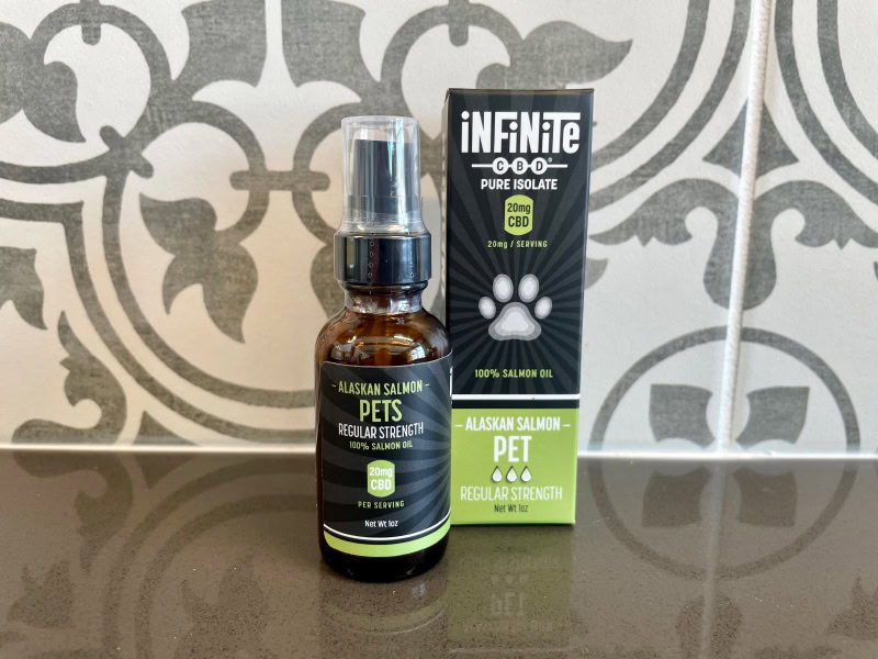 Infinite CBD Pet CBD Tincture - product and its box