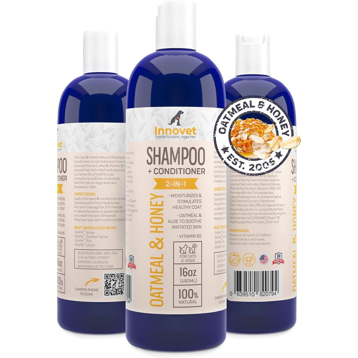Innovet Pet Products Oatmeal & Honey Shampoo
