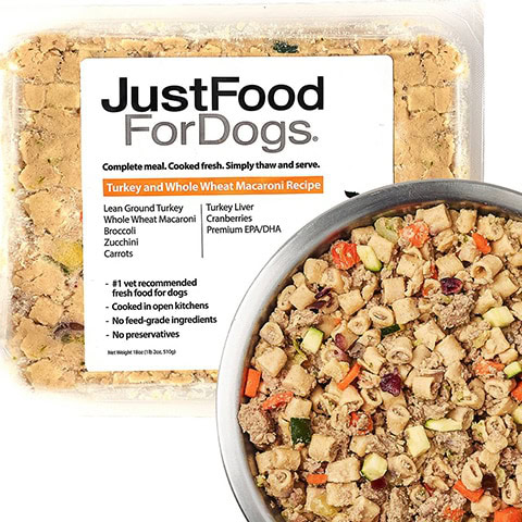 JustFoodForDogs Turkey & Whole Wheat Macaroni