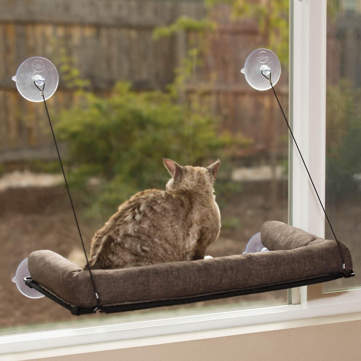 K&H EZ Mount Deluxe Bolster Cat Window Perch
