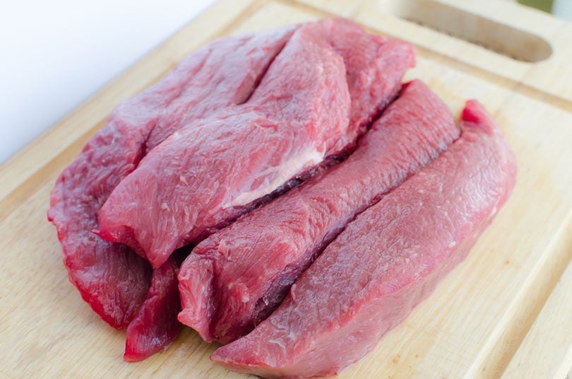 kangaroo meat on a cutting board