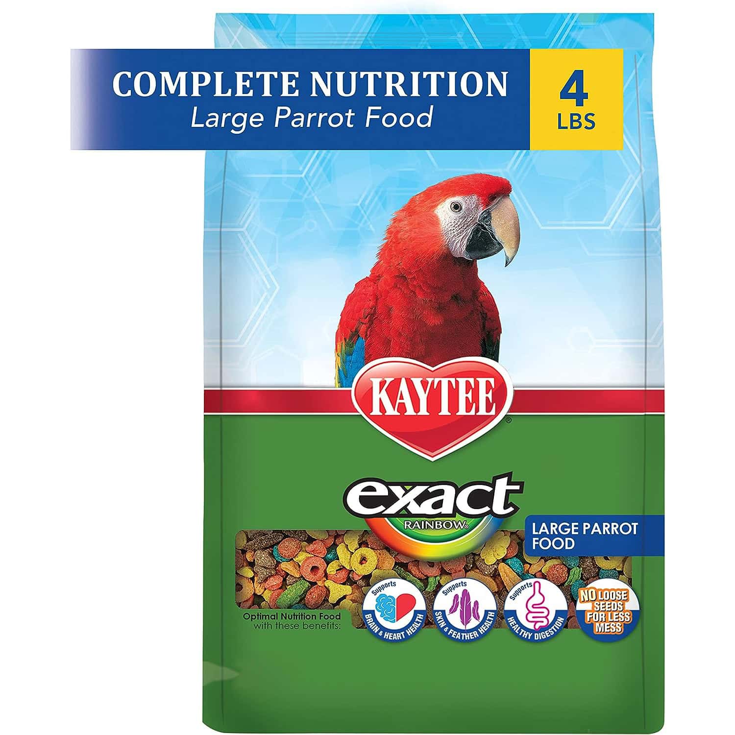 Kaytee Exact Rainbow Chunky Premium Daily Nutrition for Large Parrots