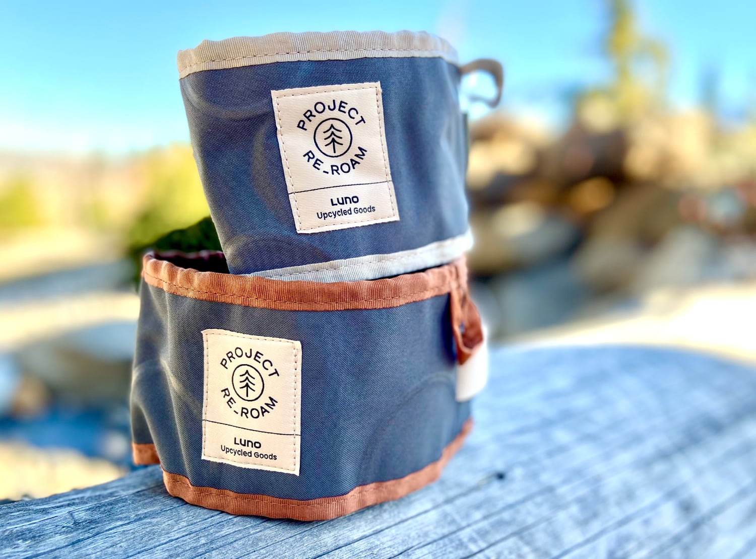 Luno Collapsible Dog Bowl - bowls stacked