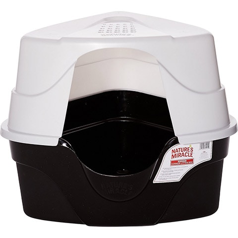 Nature's Miracle Just For Cats Advanced Hooded Corner Cat Litter Box