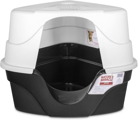 Nature’s Miracle Just for Cats Advanced Hooded Corner Cat Litter Box